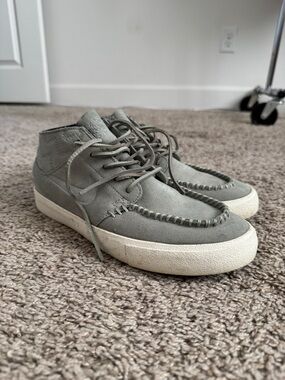 Nike Men's Mid-Top Suede Sneakers in teal with Off-White Sole